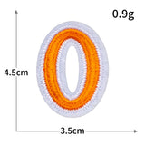 Orange Letter Embroidered Patch