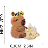 Surfing Capybara Embroidered Patch