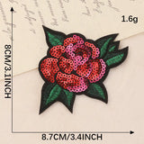 Sequin Rose Embroidered Patch