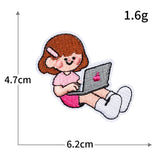 Pink Cartoon Embroidered Patch