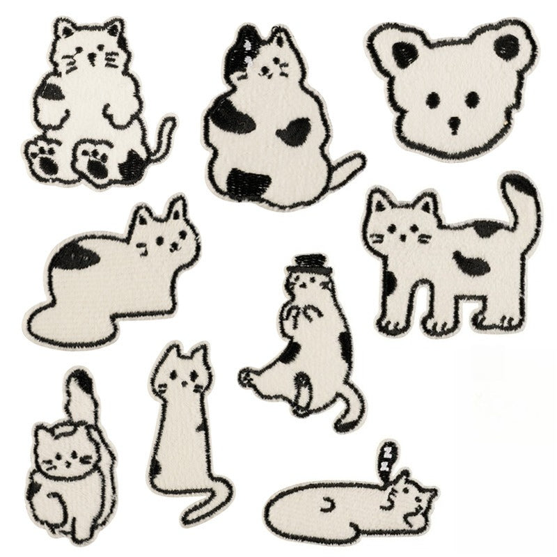 Self-Adhesive Cat Embroidered Patch