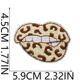 Lipstick Leopard Heart Patch