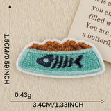 Cat Bowl Embroidered Patch