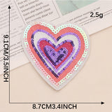 Sequin Heart Embroidered Patch