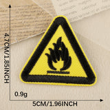 Round Warning Badge Patch