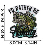 Vintage Fishing Embroidered Patch