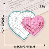 Sequin Heart Embroidered Patch