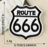 Black and White Embroidered Patch