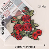 Rose Snake Embroidered Patch