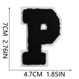 Black Letter Chenille Patch