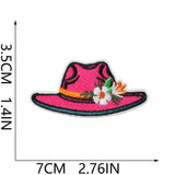 Pink Flame Cowboy Patch