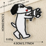 Black and White Animal Embroidered Patch