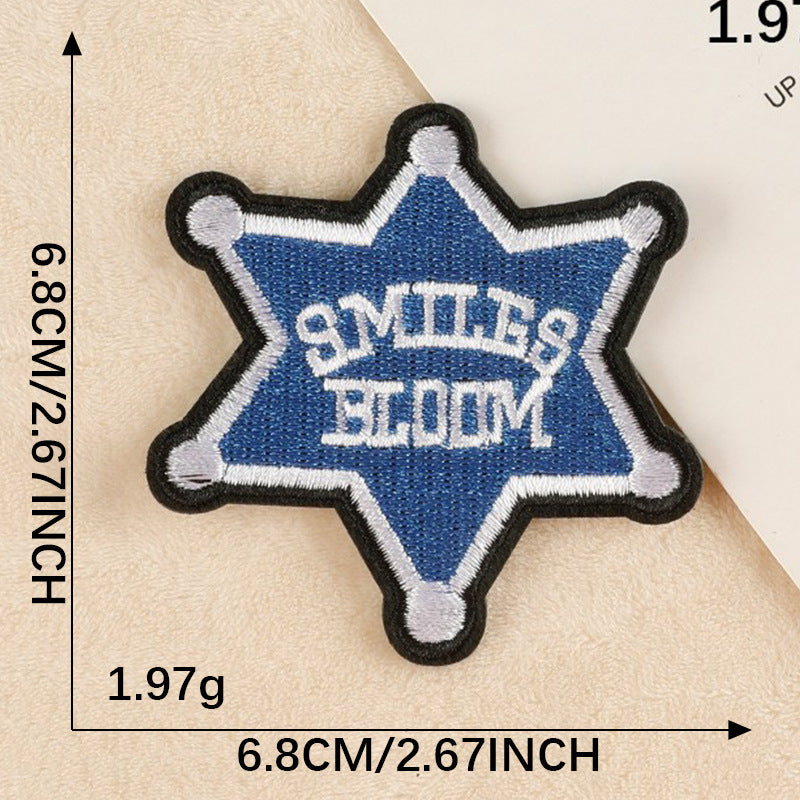 Cartoon English Embroidered Patch
