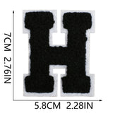 Black Letter Chenille Patch
