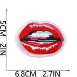 Star Lip Embroidered Patch