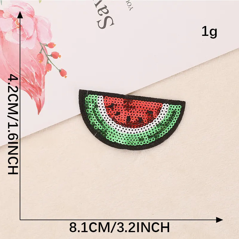 Sequin Fruit Embroidered Patch
