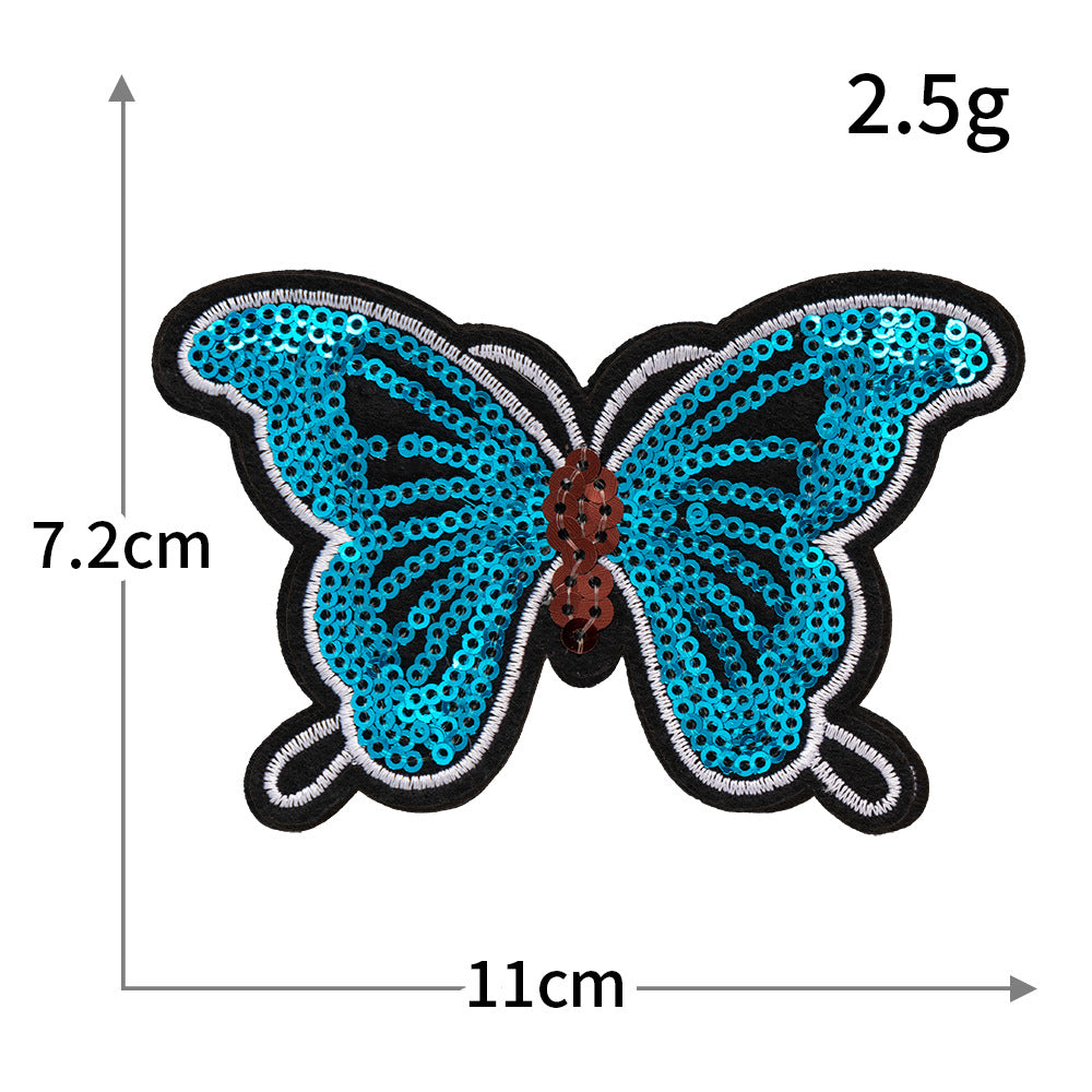 Sequin Butterfly Embroidered Patch
