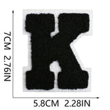 Black Letter Chenille Patch