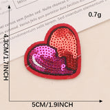 Sequin Heart Embroidered Patch