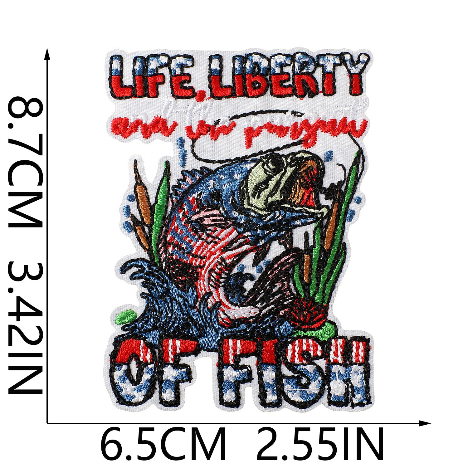 Vintage Fishing Embroidered Patch