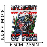 Vintage Fishing Embroidered Patch