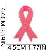 Pink Ribbon Embroidered Patch