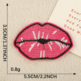 Red Lip Embroidered Patch
