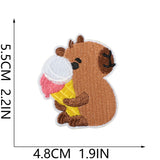 Surfing Capybara Embroidered Patch