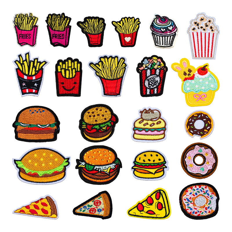 Burger Fries Embroidered Patch