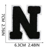 Black Letter Chenille Patch