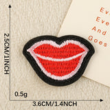 Red Lip Embroidered Patch