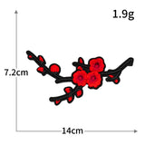 Rose Plum Blossom Embroidered Patch
