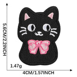 Self-Adhesive Black and White Cat Patch