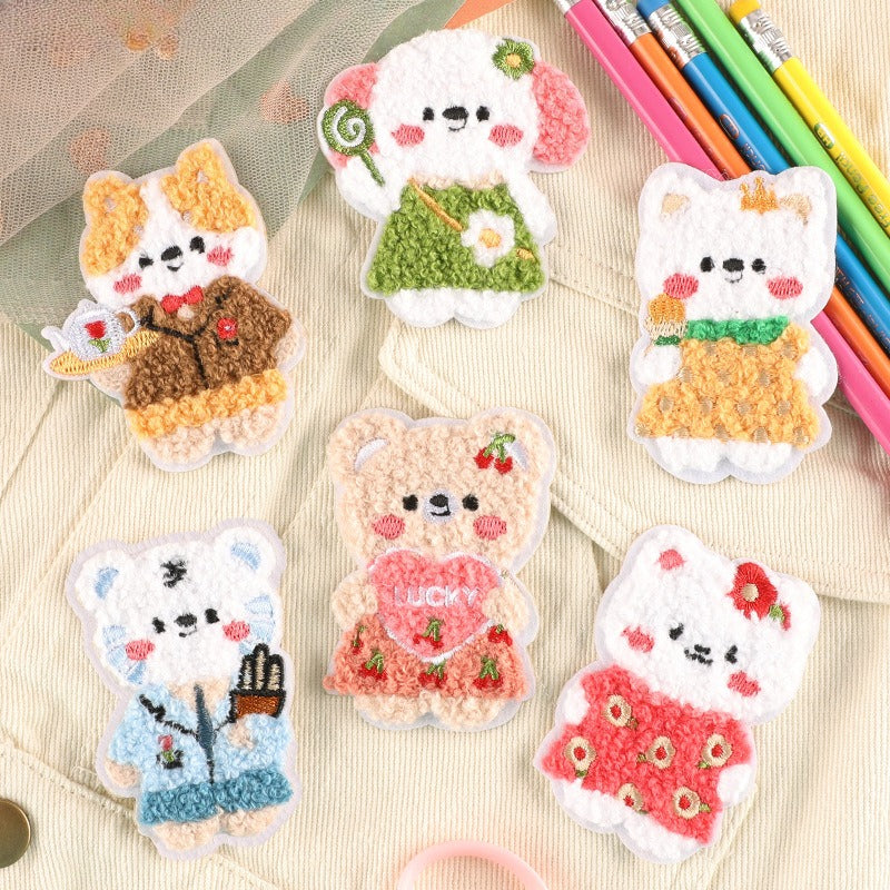 Self-Adhesive Bear Chenille Patch