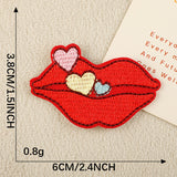 Red Lip Embroidered Patch