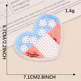 Sequin Heart Embroidered Patch