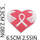 Pink Ribbon Embroidered Patch