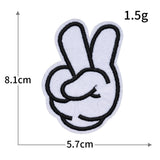 Hand Gesture Embroidered Patch