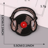 Headphone Embroidered Patch