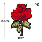 Rose Plum Blossom Embroidered Patch