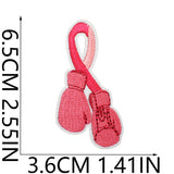 Pink Ribbon Embroidered Patch