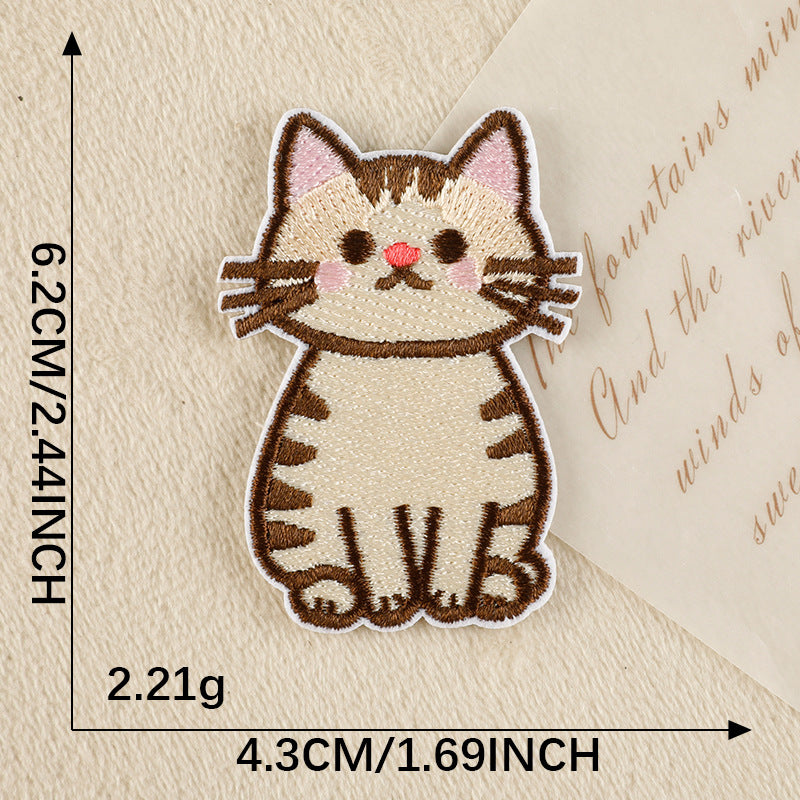 Self-Adhesive Cat Embroidered Patch