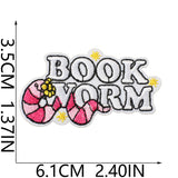 Bookworm Embroidered Patch