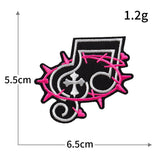 Gothic Music Note Skull Patch