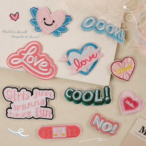Self-Adhesive English Letter Badge Patch