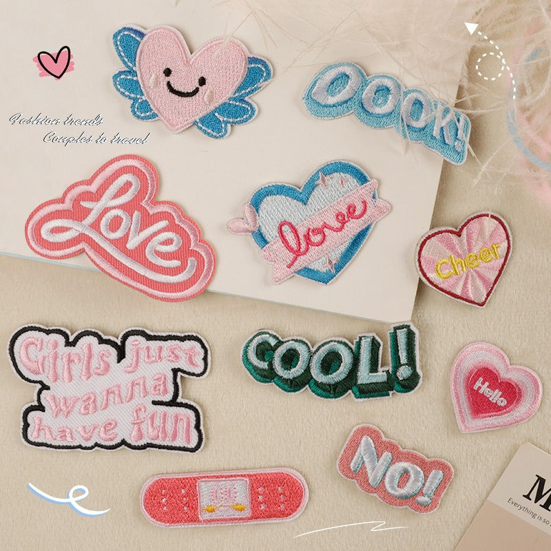 Self-Adhesive English Letter Badge Patch