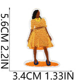 Black Character Embroidered Patch