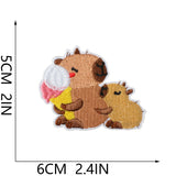Surfing Capybara Embroidered Patch