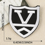 Black and White Embroidered Patch