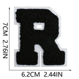 Black Letter Chenille Patch